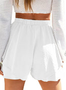 Shorts med hög midja och volanger