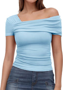 Arriela crop top med en axel