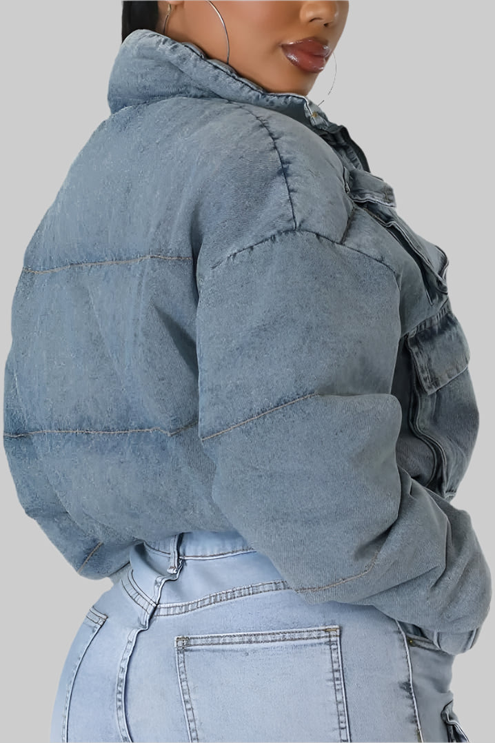 Snygg denimjacka i bomull