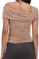Arriela crop top med en axel