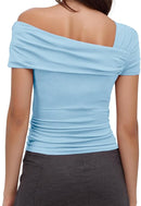 Arriela crop top med en axel