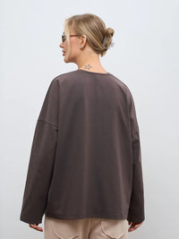 Chloe långärmad t-shirt med avslappnad passform