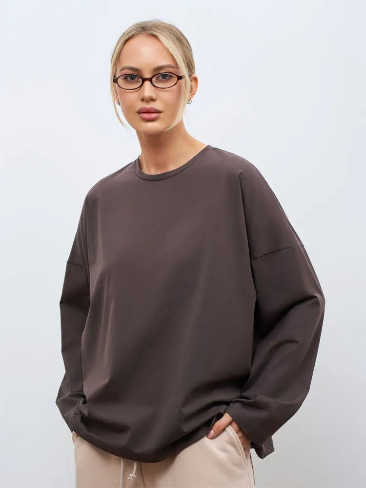 Chloe långärmad t-shirt med avslappnad passform