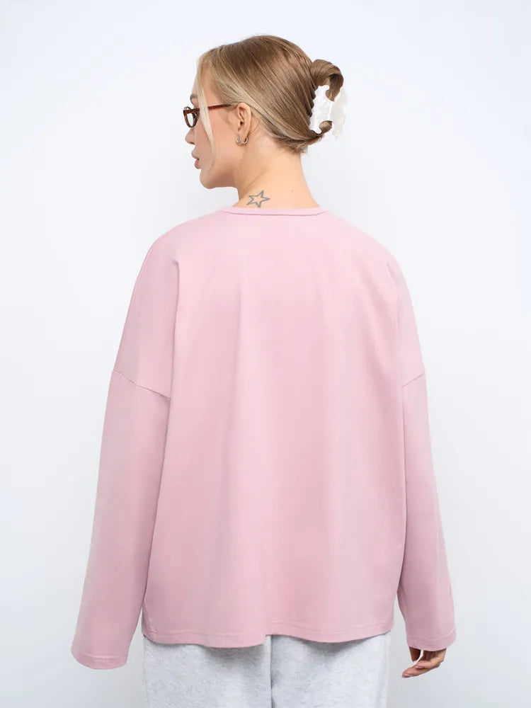 Chloe långärmad t-shirt med avslappnad passform