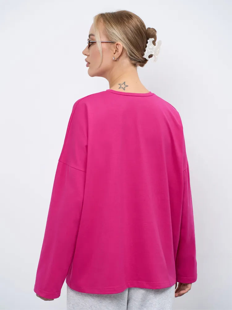Chloe långärmad t-shirt med avslappnad passform
