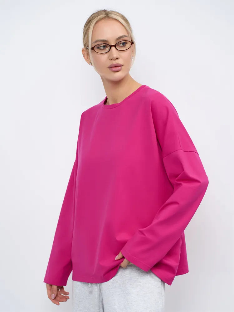 Chloe långärmad t-shirt med avslappnad passform