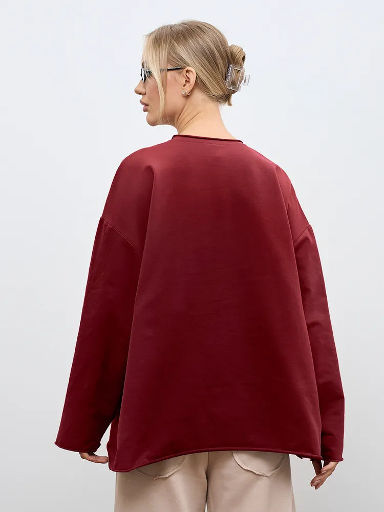 Chloe långärmad t-shirt med avslappnad passform