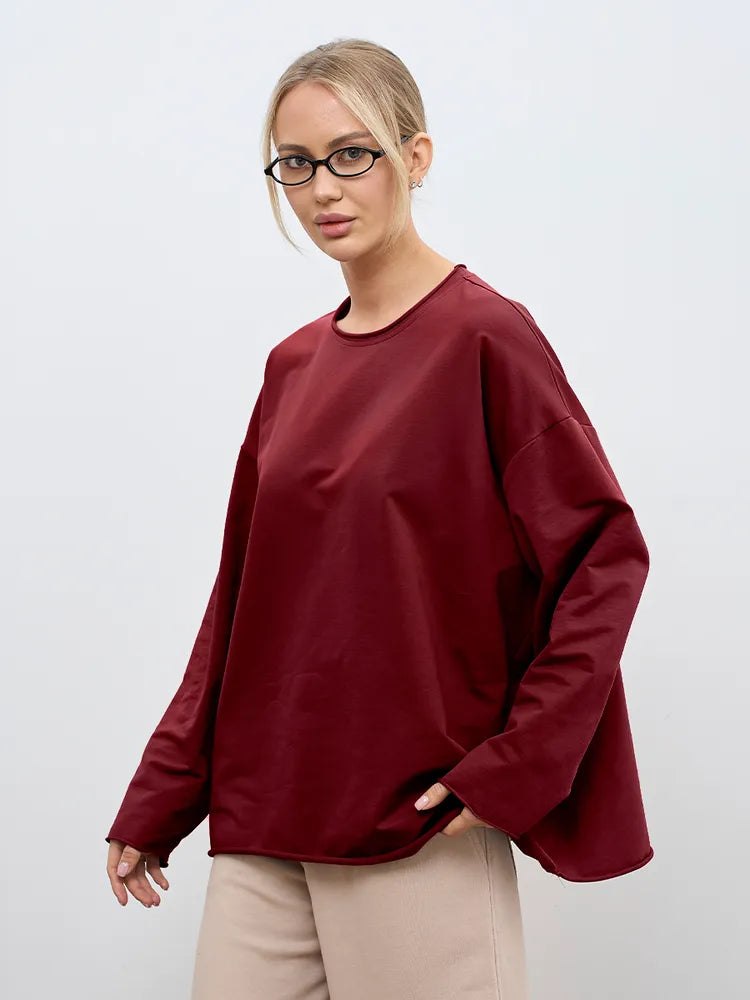 Chloe långärmad t-shirt med avslappnad passform