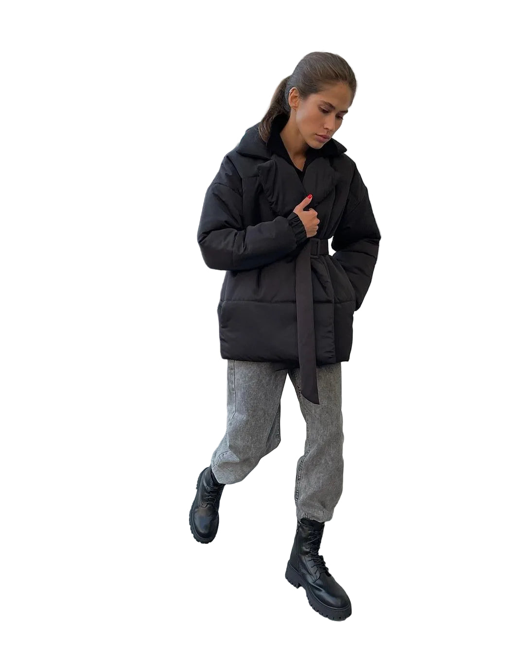 Väst med skärp och bomullsslag