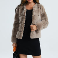 Långärmad fluffig cardigan Rebeca