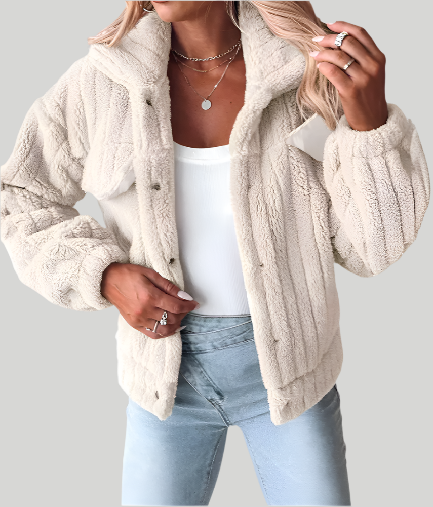 Luna fleece jacka med huva