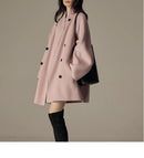 Veronny elegant höstkappa med dubbla rader knappar