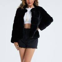 Långärmad fluffig cardigan Rebeca