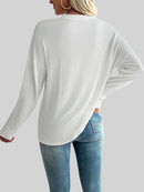 V-ringad tröja, avslappnad stil