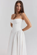 Anne Bustier midiklänning med volanger