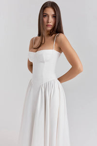 Anne Bustier midiklänning med volanger