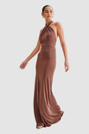 Elie ärmlös aftonklänning med bar rygg