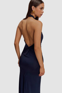 Elie ärmlös aftonklänning med bar rygg