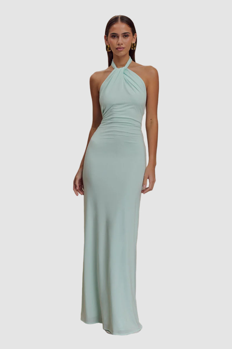 Elie ärmlös aftonklänning med bar rygg