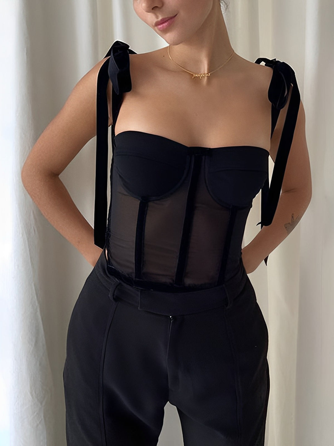 Bonded cami crop top