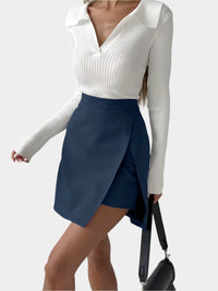 Asymmetrisk minikjol med slits