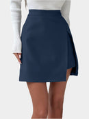 Asymmetrisk minikjol med slits