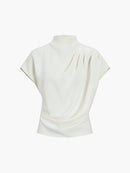 Minimalistisk kortärmad topp