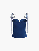 Satin korsett topp