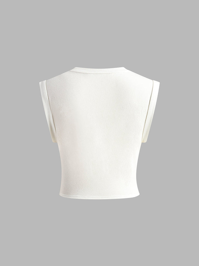 Knuten t-shirt i bomull