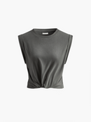 Knuten t-shirt i bomull