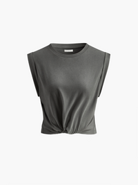 Knuten t-shirt i bomull