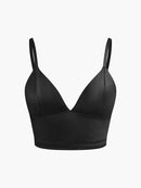 Svart V-ringad cami-topp