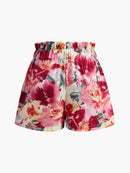 Blommig ärmlös topp och shorts