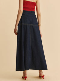 Denimkjol med fickor
