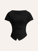 Asymmetrisk v-formad t-shirt