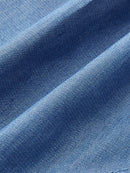 Denim halternecktopp med halsrem