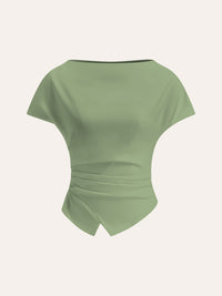 Asymmetrisk v-formad t-shirt