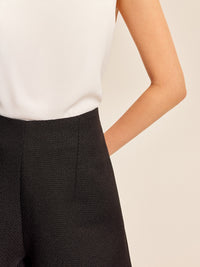 Strukturerade minishorts med medelhög midja