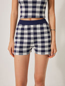 Rutig topp med shorts