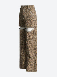 Leopard Retrojeans med utskärning