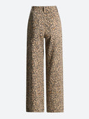 Leopard Retrojeans med utskärning