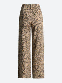 Leopard Retrojeans med utskärning