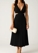 Ella-klänning med V-ringning och bar rygg