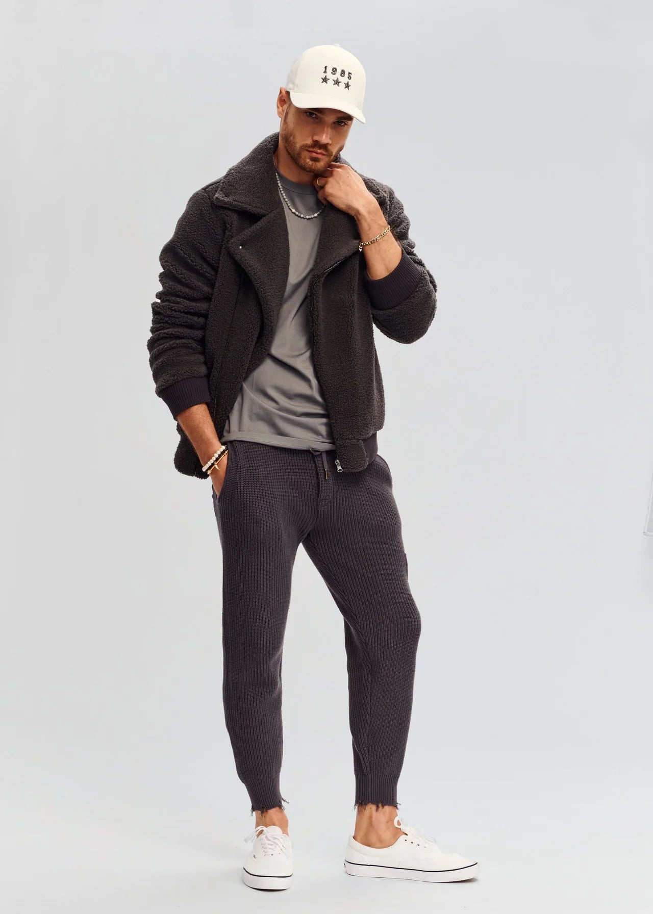 Robi mörkbrun fårskinnsjacka med dragkedja