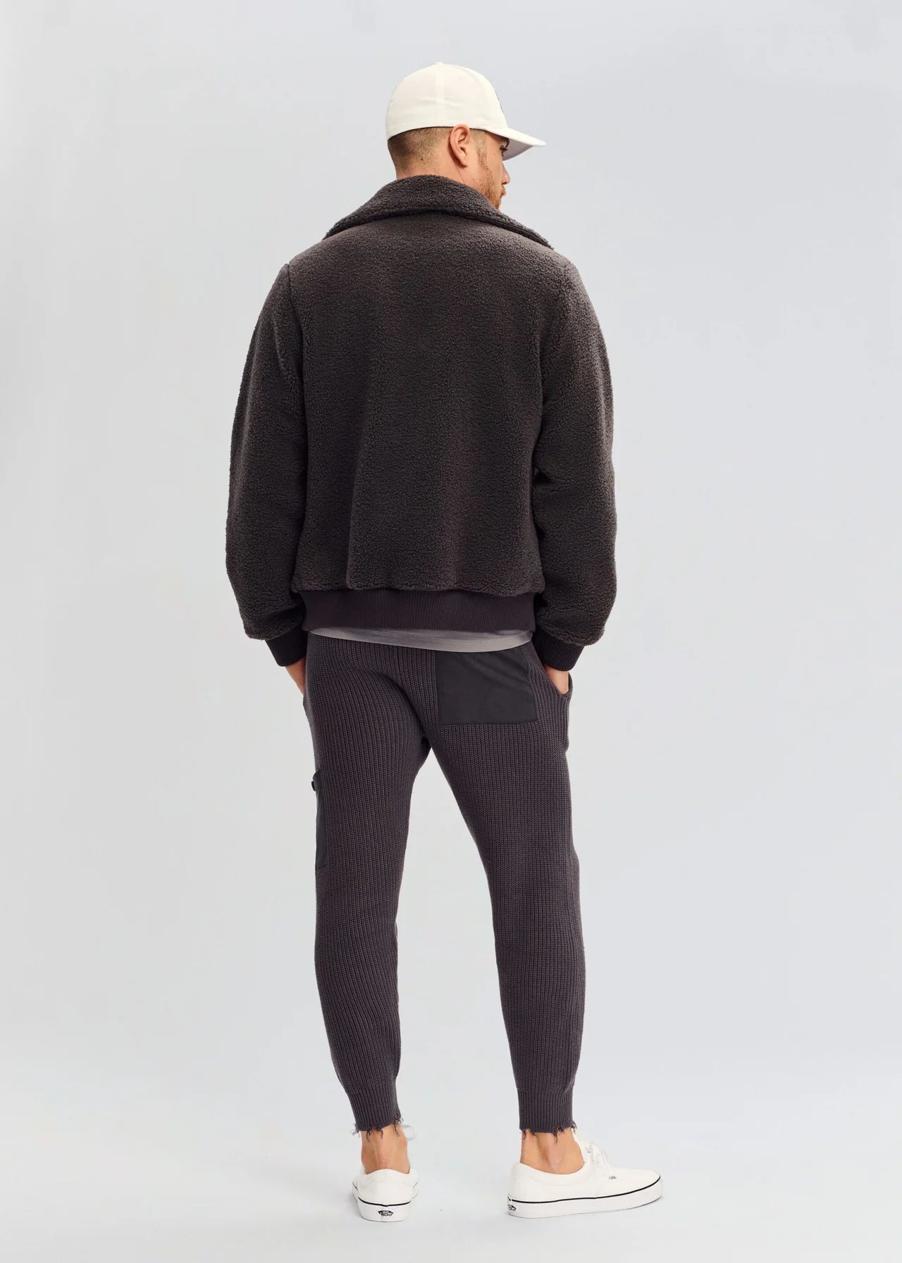 Robi mörkbrun fårskinnsjacka med dragkedja