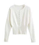 Marissa rundhalsad tröja med åtsittande midja