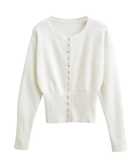 Marissa rundhalsad tröja med åtsittande midja