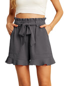 Högmidjade shorts med spets
