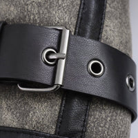 Andreas grå fleecejacka med långa ärmar och dragkedja fram