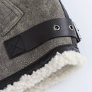 Andreas grå fleecejacka med långa ärmar och dragkedja fram